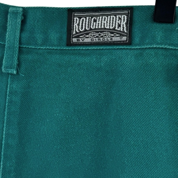 Vintage Roughrider Western Jeans High Waisted Embellished Cut Out Teal Black 24" - Picture 8 of 9